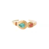New Adjustable Sun Bangle Bracelet - Turquoise and Pink Joncs
