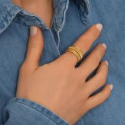 Alicudi adjustable medium ring - gold Bagues Ajustables