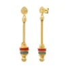 Best Alicudi dangle stud earrings - turquoise and coral Percées / Tiges|Longues / Pendantes