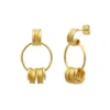 Online Alicudi gold-plated hoop earrings for pierced posts Percées / Tiges
