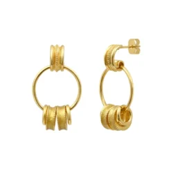 Online Alicudi gold-plated hoop earrings for pierced posts Percées / Tiges