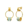 Outlet Alicudi hoop earrings for pierced posts - turquoise Percées / Tiges