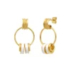 Best Alicudi hoop earrings for pierced posts - white Percées / Tiges