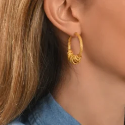 Sale Alicudi hoop earrings - gold-plated Créoles