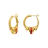 Hot Alicudi hoop earrings - red Créoles