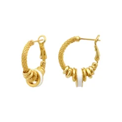 Alicudi hoop earrings - white Créoles