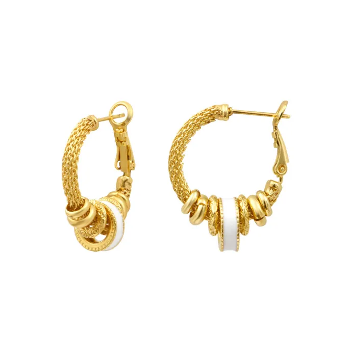 Alicudi hoop earrings - white Créoles