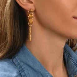 Best Alicudi pierced metal stud earrings - gold Percées / Tiges