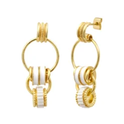 Sale Alicudi pierced stud earrings - white Percées / Tiges