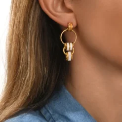 Sale Alicudi pierced stud earrings - white Percées / Tiges