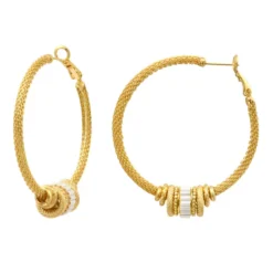 Clearance Alicudi wide hoop earrings - white Créoles