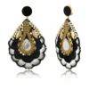 Outlet Alizia clip-on earrings - black and white Clips