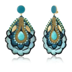 Online Alizia clip-on earrings - blue Clips