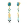 Alizia pierced stud earrings in gold-tone metal - blue Percées / Tiges