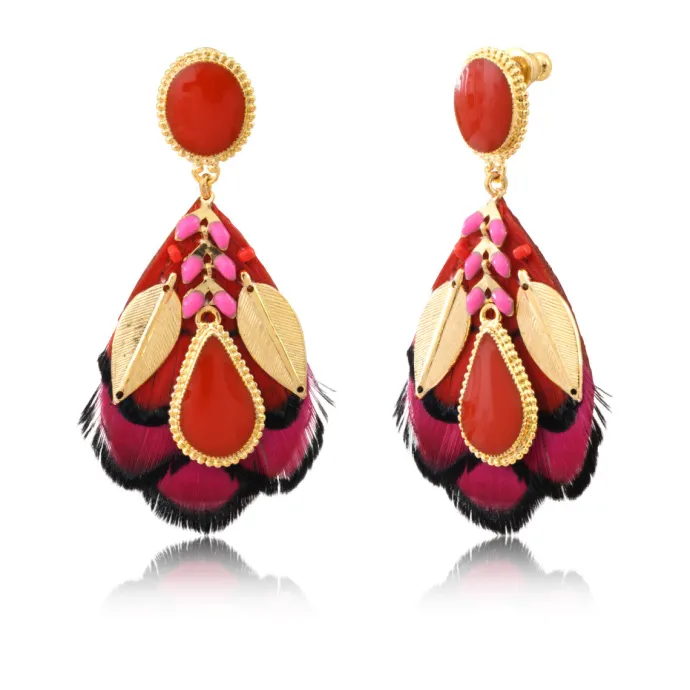 New Alizia pierced stud earrings - fuchsia pink Percées / Tiges