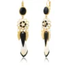 Hot Alizia sleeper earrings - black and white Dormeuses