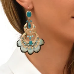 Online Alizia sleeper earrings - blue Dormeuses