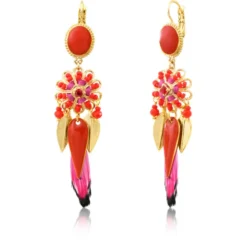 Hot Alizia sleeper earrings - fuchsia pink Dormeuses