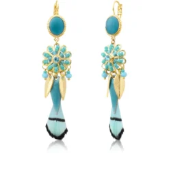 Alizia thin sleeper earrings - blue Dormeuses