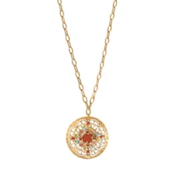 Clearance Angelic Pendant Chain Necklace - Multicolored Pendentifs Et Médailles