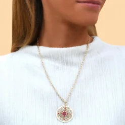 Clearance Angelic Pendant Chain Necklace - Multicolored Pendentifs Et Médailles