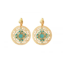 Hot Angelique clip-on earrings - turquoise Clips