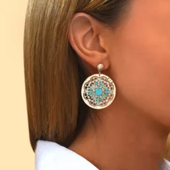 Hot Angelique clip-on earrings - turquoise Clips