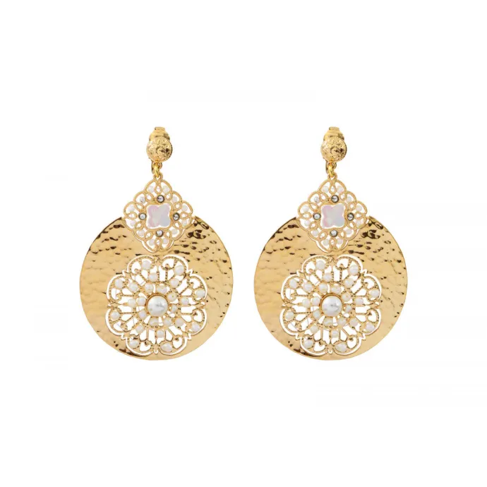 Hot Angelique clip-on earrings - white Clips