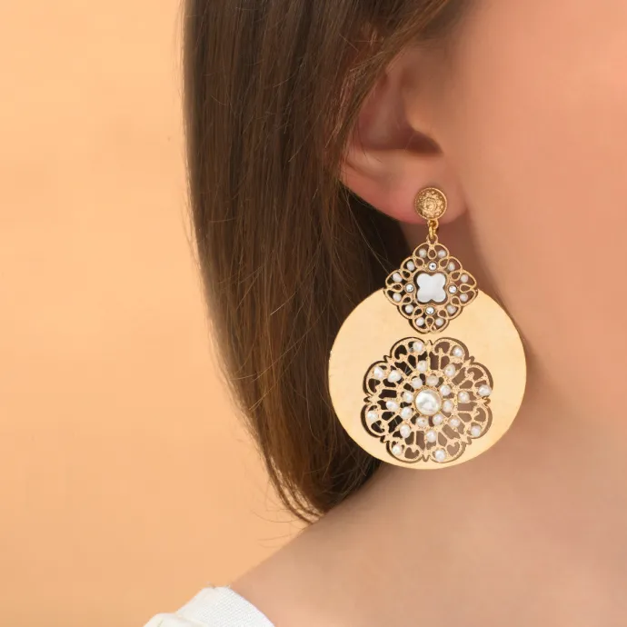 Hot Angelique clip-on earrings - white Clips