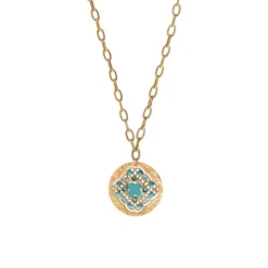Hot Angelique delicate chain pendant necklace - turquoise Sautoirs & Colliers Longs|Pendentifs Et Médailles