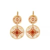 Online Angelique large sleeper earrings - red Dormeuses