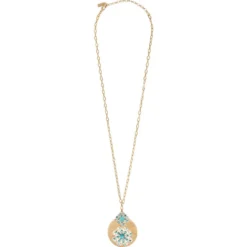 Online Angelique long necklace - turquoise Sautoirs & Colliers Longs