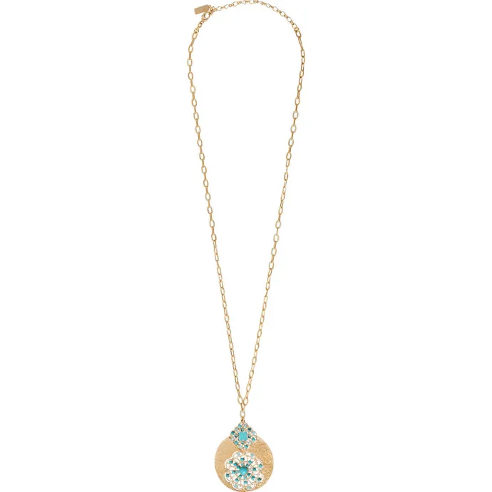 Online Angelique long necklace - turquoise Sautoirs & Colliers Longs