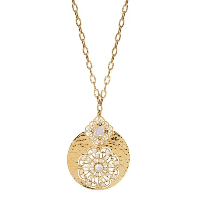 Discount Angelique long necklace - white Sautoirs & Colliers Longs