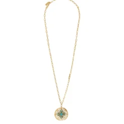 Angelique pendant chain necklace - turquoise Pendentifs Et Médailles