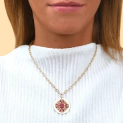 Online Angelique Pendant Chain Necklace - Red Sautoirs & Colliers Longs|Pendentifs Et Médailles