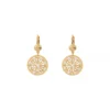 Angelique round sleeper earrings - white Dormeuses