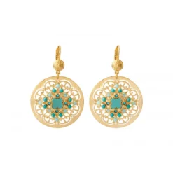 Online Angelique sleeper earrings - turquoise Dormeuses