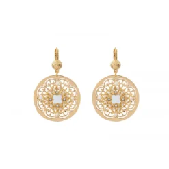 New Angelique sleeper earrings - white Dormeuses
