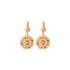 Online Angelique thin sleeper earrings - red Dormeuses