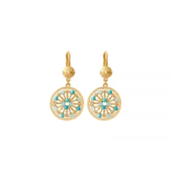 Best Angelique thin sleeper earrings - turquoise Dormeuses