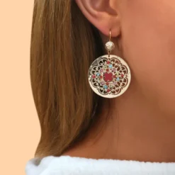 Sale Angelique wide sleeper earrings - multicoloured Dormeuses
