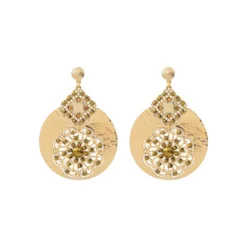 Sale Angelique wide stud earrings - gold Percées / Tiges