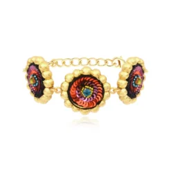 Clearance Angèle adjustable chain bracelet - orange and purple Bracelets XXL