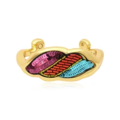 Hot Angèle bangle bracelet - orange and purple Manchettes|Joncs