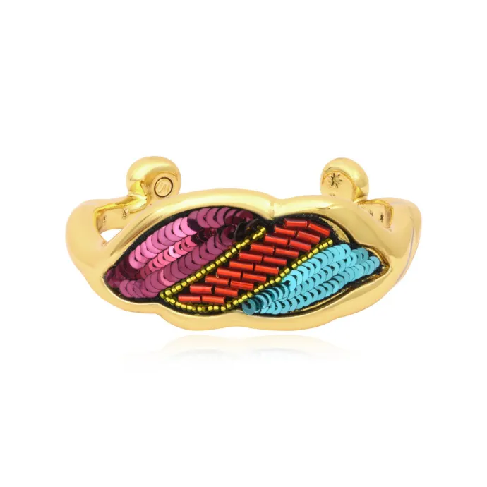 Hot Angèle bangle bracelet - orange and purple Manchettes|Joncs