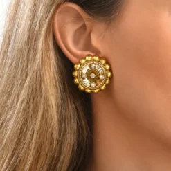 Discount Angèle clip-on earrings - gold Clips|Boucles D'oreilles XXL