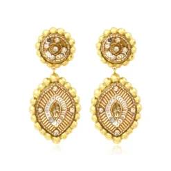 Clearance Angèle clip-on earrings - gold Clips|Boucles D'oreilles XXL