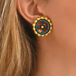 Angèle clip-on earrings - orange Clips|Boucles D'oreilles XXL