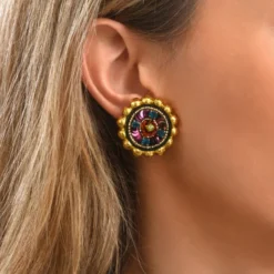 Outlet Angèle clip-on earrings - violets Clips|Boucles D'oreilles XXL